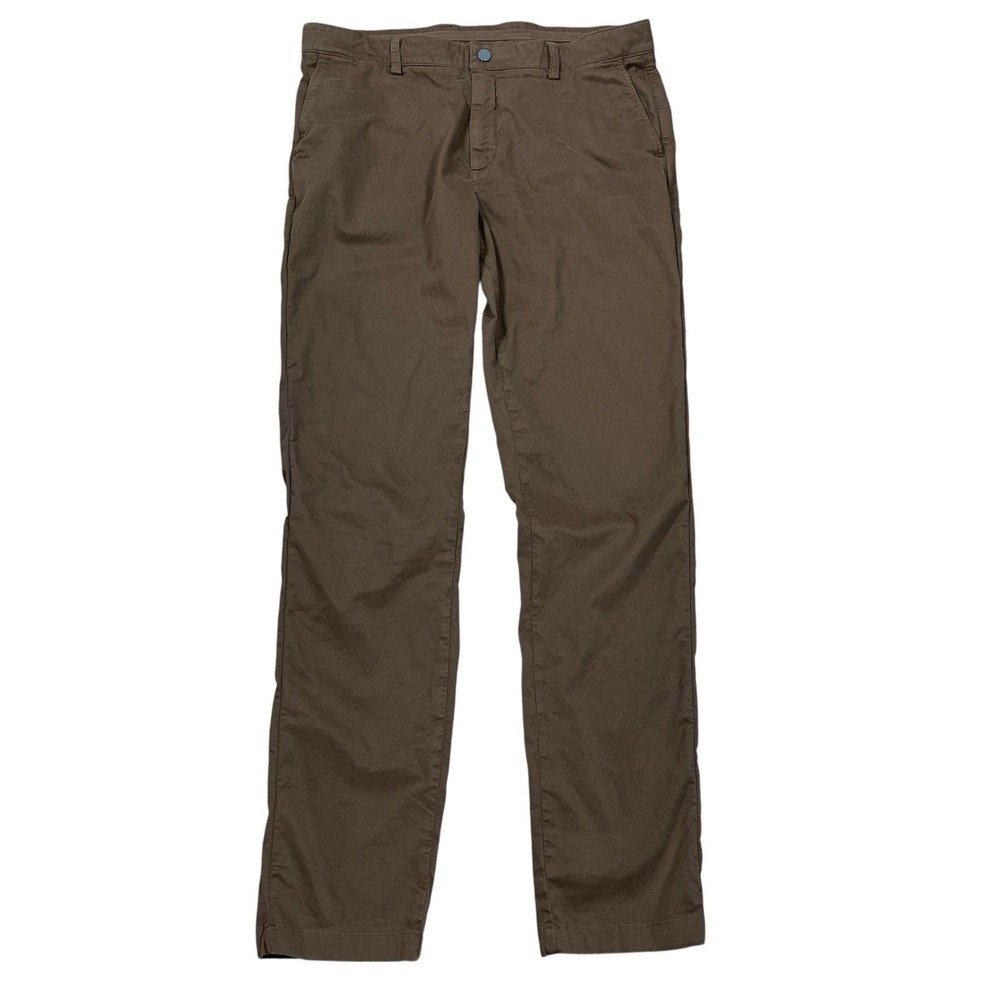 Spoke Build B Straight Chinos Mens 35 (Fits 36x34) Brown Stretch Cotton Classic